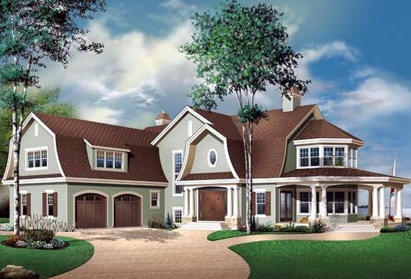 House Plan 65485 with 4 Beds, 4 Baths, 3 Car Garage Elevation