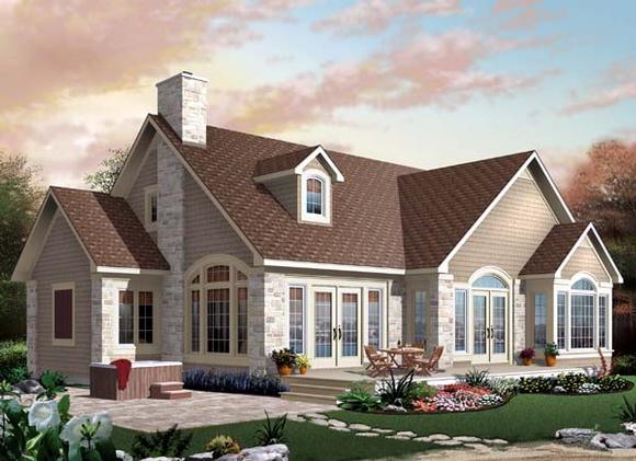 Country, Traditional House Plan 65499 with 4 Beds, 2 Baths, 2 Car Garage Elevation