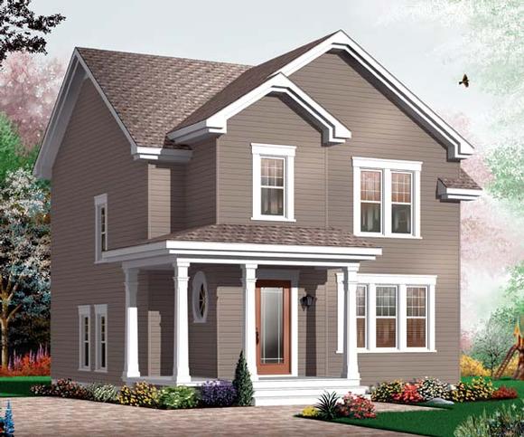 Traditional House Plan 65505 with 3 Beds, 2 Baths Elevation