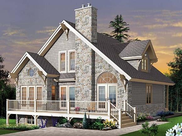 Country, Craftsman, European House Plan 65519 with 3 Beds, 2 Baths Elevation