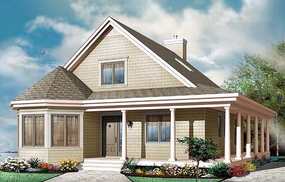 Contemporary, Country House Plan 65554 with 3 Beds, 2 Baths Elevation
