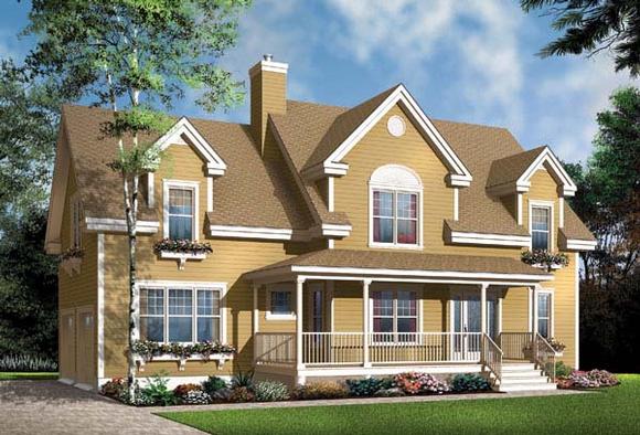 Country House Plan 65585 with 3 Beds, 2 Baths, 2 Car Garage Elevation