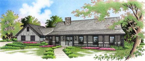Country, One-Story House Plan 65621 with 3 Beds, 2 Baths, 2 Car Garage Elevation