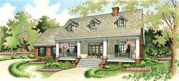 One-Story, Southern House Plan 65626 with 3 Beds, 2 Baths, 2 Car Garage Elevation