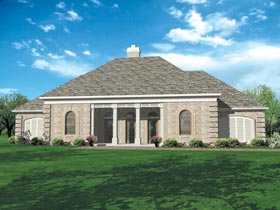 European, One-Story Plan with 2000 Sq. Ft., 3 Bedrooms, 2 Bathrooms, 2 Car Garage Picture 2