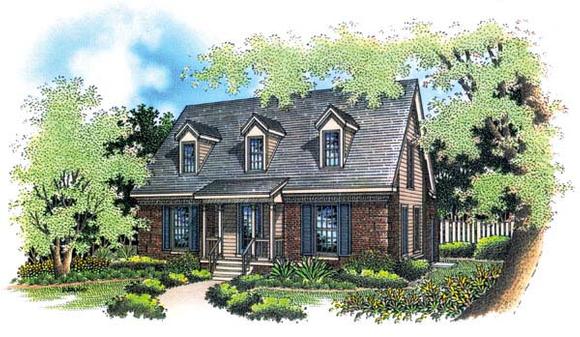 Cape Cod, Country House Plan 65640 with 2 Beds, 1 Baths Elevation