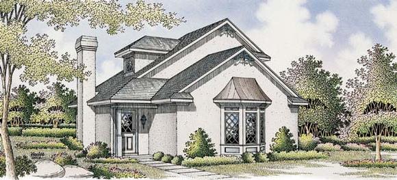 Bungalow, Mediterranean House Plan 65641 with 2 Beds, 2 Baths Elevation