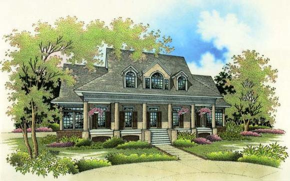 Colonial House Plan 65657 with 3 Beds, 4 Baths, 3 Car Garage Elevation