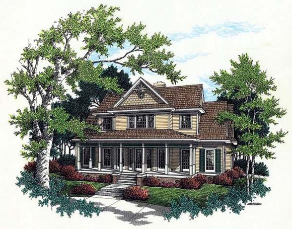 Bungalow, Country, Farmhouse House Plan 65669 with 3 Beds, 4 Baths, 2 Car Garage Elevation