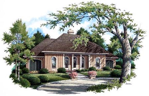 Country, One-Story, Traditional House Plan 65697 with 3 Beds, 2 Baths, 2 Car Garage Elevation