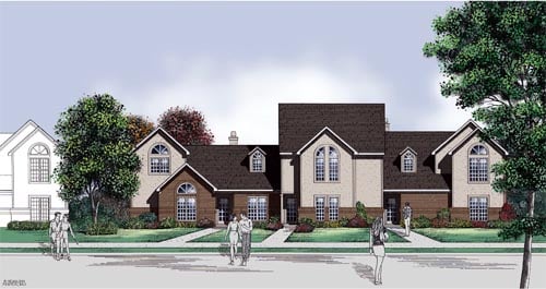 Traditional Multi-Family Plan 65711 with 8 Beds, 8 Baths Elevation