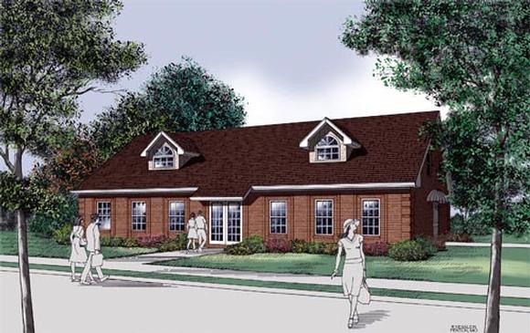 Traditional House Plan 65713 with 3 Beds, 2 Baths Elevation