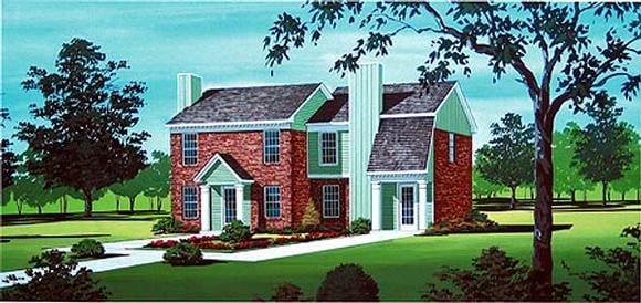 Traditional Multi-Family Plan 65723 with 4 Beds, 2 Baths Elevation