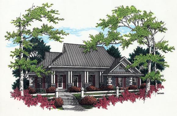 House Plan 65745 with 3 Beds, 2 Baths, 2 Car Garage Elevation