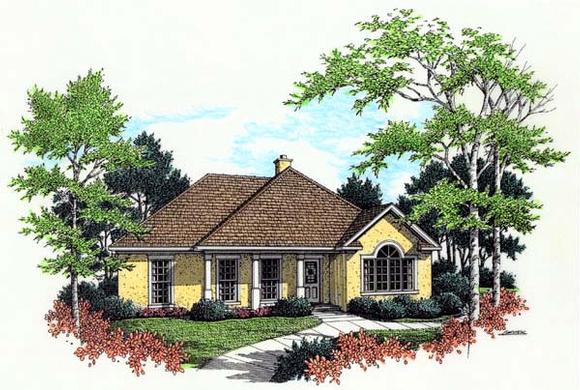 One-Story, Traditional House Plan 65758 with 3 Beds, 2 Baths, 2 Car Garage Elevation