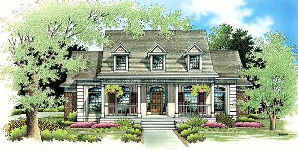 Country, One-Story House Plan 65779 with 3 Beds, 3 Baths, 2 Car Garage Elevation