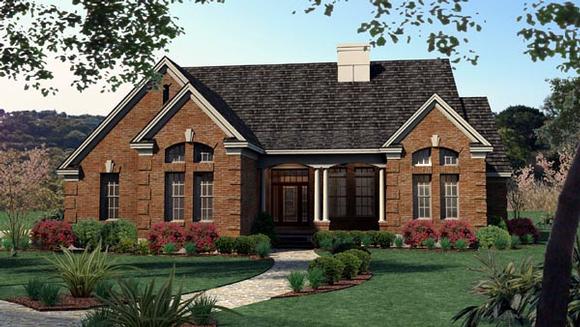 Traditional House Plan 65801 with 3 Beds, 2 Baths, 2 Car Garage Elevation