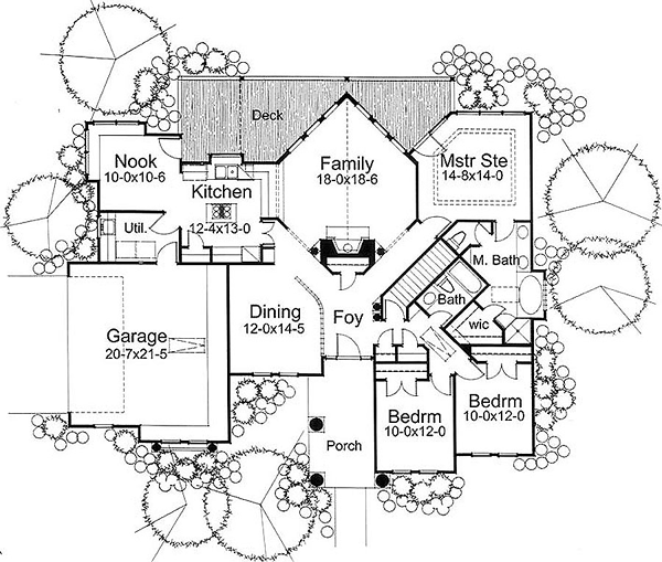 Florida, Prairie, Southwest House Plan 65810 with 3 Beds, 2 Baths, 2 Car Garage Level One