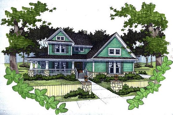Country House Plan 65818 with 3 Beds, 2.5 Baths, 2 Car Garage Elevation