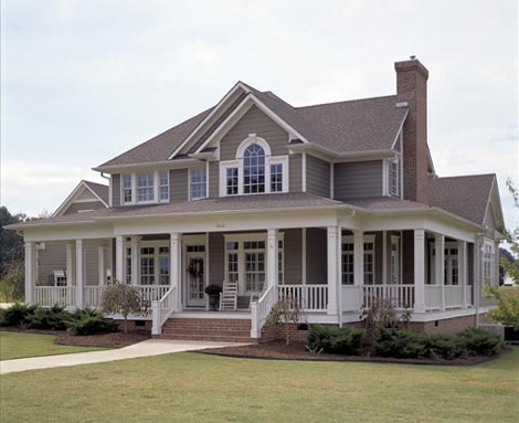 Country, Farmhouse, Southern Plan with 2112 Sq. Ft., 3 Bedrooms, 2.5 Bathrooms, 2 Car Garage Picture 3