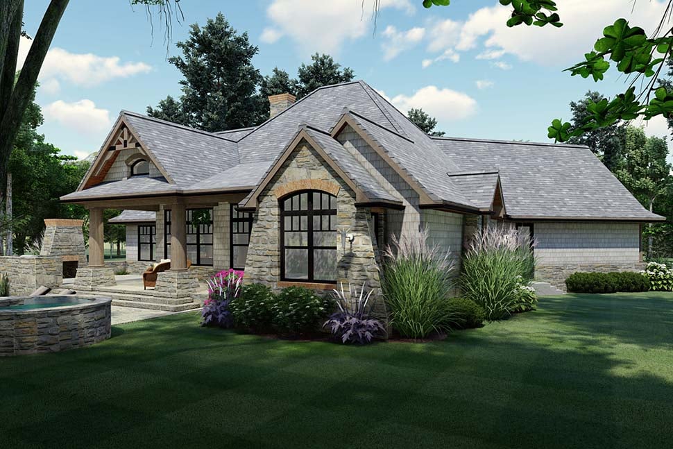 Craftsman, Tuscan Plan with 1848 Sq. Ft., 3 Bedrooms, 2 Bathrooms, 2 Car Garage Picture 5