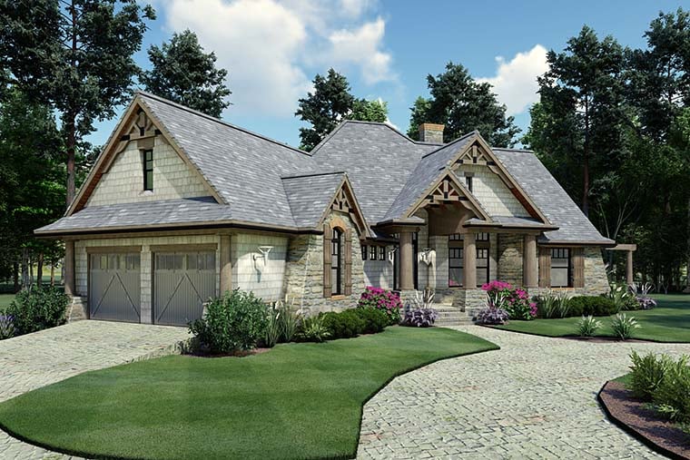 Craftsman, Tuscan Plan with 1848 Sq. Ft., 3 Bedrooms, 2 Bathrooms, 2 Car Garage Picture 6