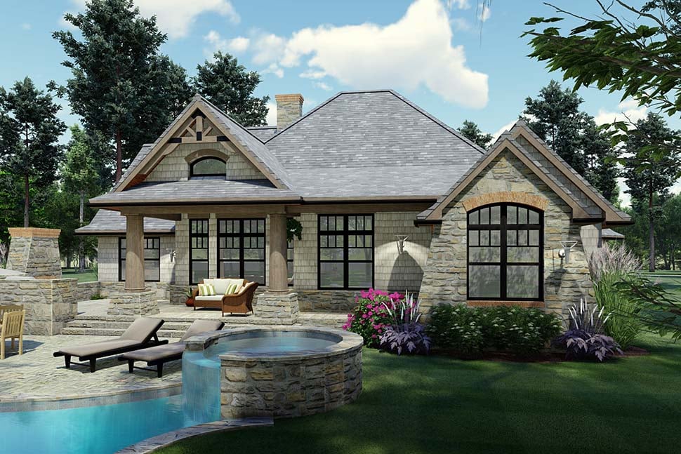 Craftsman, Tuscan Plan with 1848 Sq. Ft., 3 Bedrooms, 2 Bathrooms, 2 Car Garage Picture 7