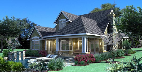 Cottage, Craftsman, Southern, Traditional, Tuscan Plan with 2143 Sq. Ft., 3 Bedrooms, 3 Bathrooms, 2 Car Garage Picture 2
