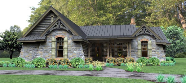 Cottage, Country, Tuscan House Plan 65874 with 3 Beds, 3 Baths, 2 Car Garage Elevation