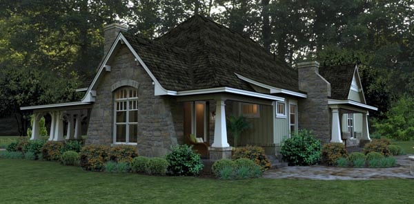 Bungalow, Cottage, Country, Tuscan Plan with 2267 Sq. Ft., 3 Bedrooms, 3 Bathrooms, 2 Car Garage Picture 4