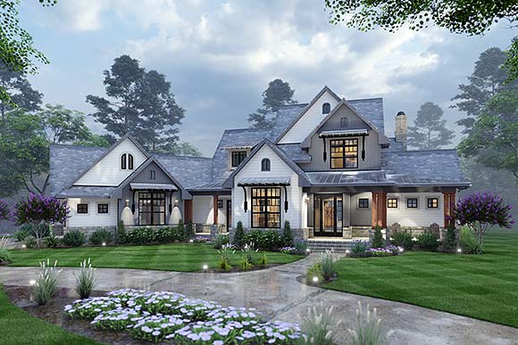 Country, Farmhouse, Traditional House Plan 65879 with 3 Beds, 3 Baths, 3 Car Garage Elevation