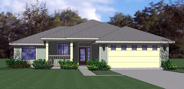 House Plan 65890 - Traditional Style With 1356 Sq Ft, 3 Bed, 2 Ba