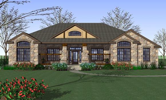 Cottage, Country, Traditional House Plan 65898 with 3 Beds, 2 Baths, 2 Car Garage Elevation