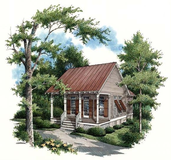 Traditional House Plan 65934 with 1 Beds, 1 Baths Elevation