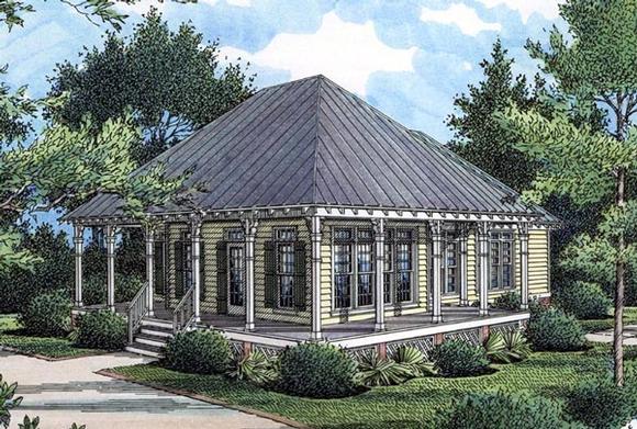 Cottage, Country, Southern House Plan 65966 with 3 Beds, 3 Baths Elevation