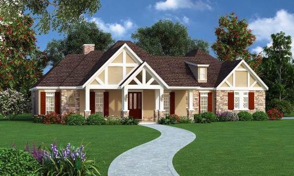 Traditional House Plan 65971 with 3 Beds, 4 Baths, 2 Car Garage Elevation