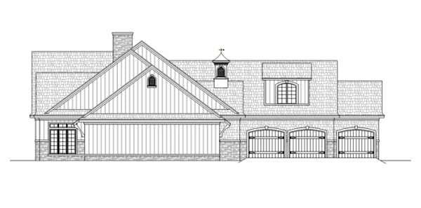 Traditional Plan with 2500 Sq. Ft., 4 Bedrooms, 3 Bathrooms, 2 Car Garage Picture 3