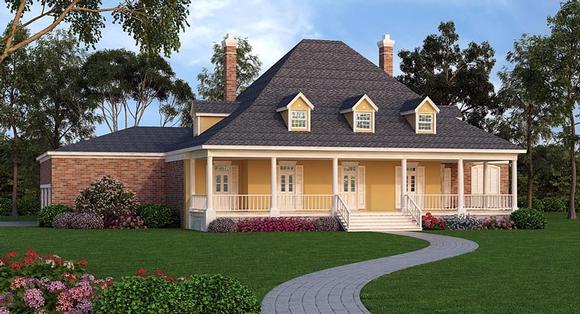 House Plan 65977 with 4 Beds, 4 Baths, 3 Car Garage Elevation