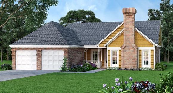 House Plan 65981 with 3 Beds, 2 Baths, 2 Car Garage Elevation