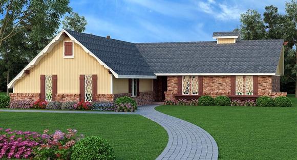 House Plan 65983 with 4 Beds, 2 Baths, 2 Car Garage Elevation