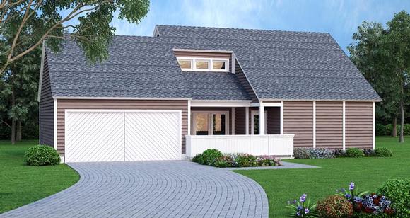 Contemporary House Plan 65987 with 3 Beds, 3 Baths, 2 Car Garage Elevation