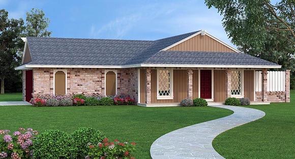 House Plan 65991 with 3 Beds, 2 Baths, 2 Car Garage Elevation