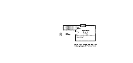 Colonial, One-Story House Plan 66082 with 3 Beds, 3 Baths, 2 Car Garage Second Level Plan