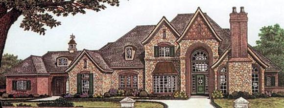 French Country, Tudor House Plan 66086 with 5 Beds, 7 Baths, 2 Car Garage Elevation