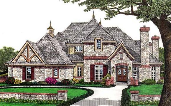 European, French Country House Plan 66110 with 5 Beds, 6 Baths, 3 Car Garage Elevation