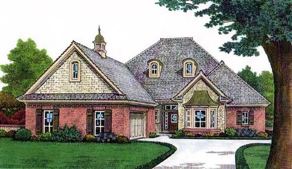 One-Story House Plan 66131 with 3 Beds, 3 Baths, 2 Car Garage Elevation