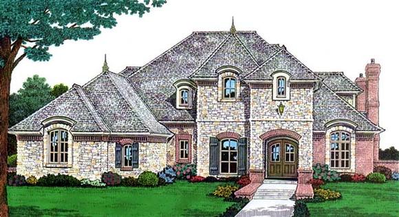 European, French Country House Plan 66146 with 4 Beds, 4 Baths, 3 Car Garage Elevation