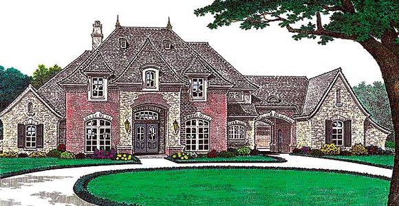 French Country, Tudor House Plan 66213 with 4 Beds, 5 Baths, 3 Car Garage Elevation