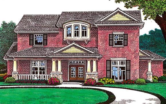 House Plan 66222 with 4 Beds, 4 Baths, 3 Car Garage Elevation