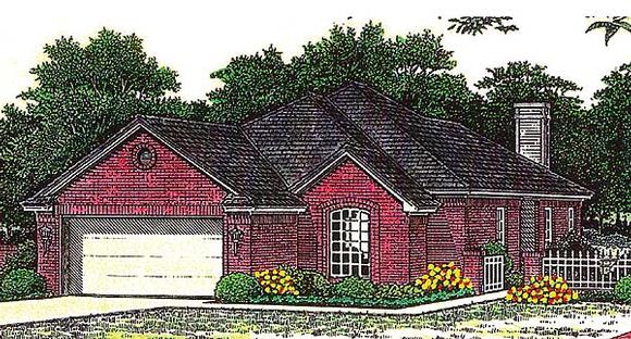 House Plan 66229 with 3 Beds, 2 Baths, 2 Car Garage Elevation